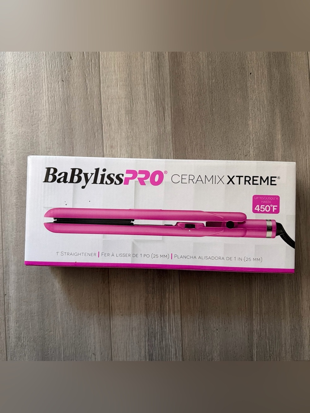 BaByliss PRO Ceramix Xtreme Ceramic Straightener Flat Iron Pink 450°F NEW - Picture 3 of 7